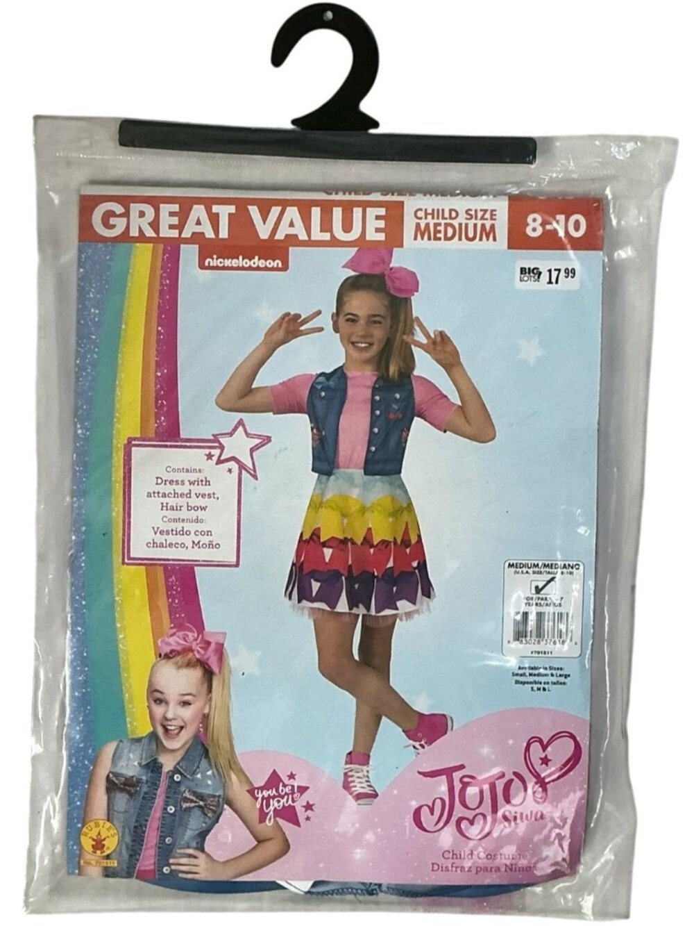 JoJo Siwa Boomerang Music Video Costume Nickelodeon Rubies Girls Medium (8-10) - Picture 2 of 12